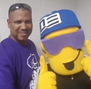 coach and mascot